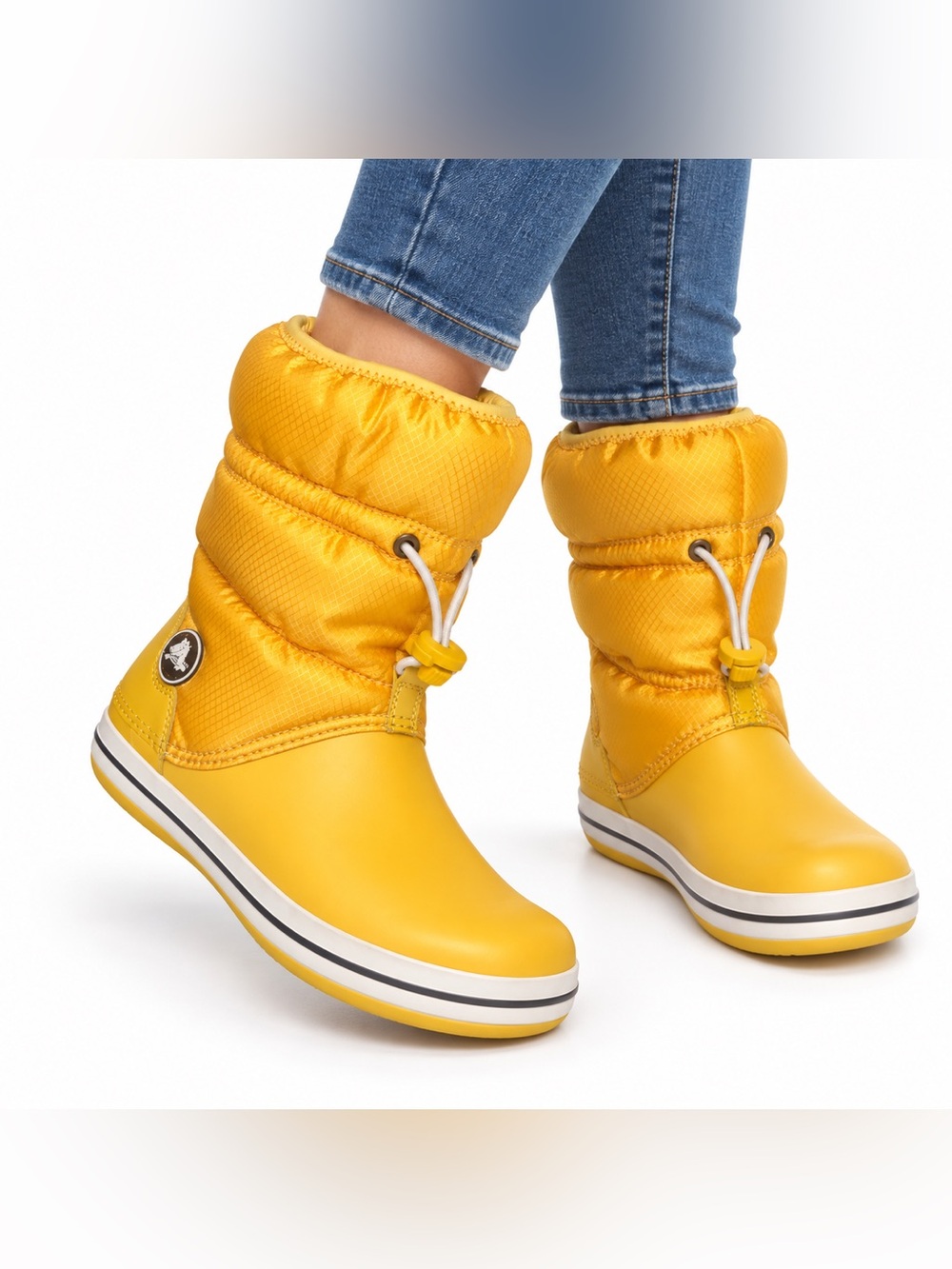 Crocs Size 7 Women’s Yellow Winter Puffer Boots